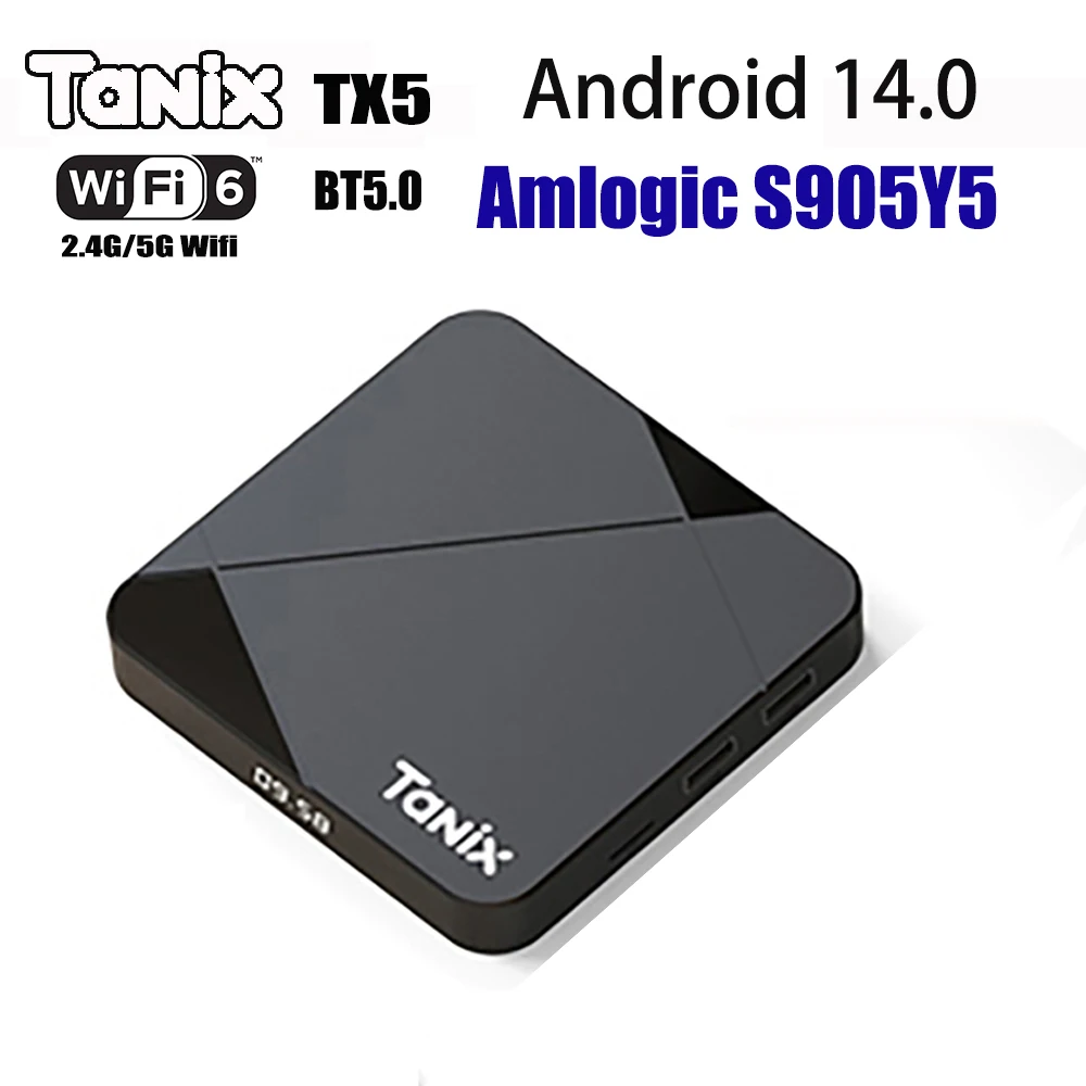 Tanix TX5 Android 14 TV Box Quad Core Amlogic S905Y5 2.4G 5G Wifi BT 4K HDR 3D Media Player
Tanix TX5 Android 14 TV Box Quad Core Amlogic S905Y5 2.4G 5G Wifi BT 4K HDR 3D Media Player