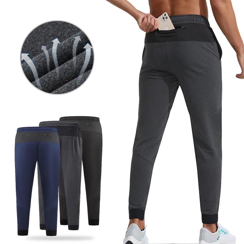 (S-2XL)Men Fleece Marathon Trail Running Pants Elastic Cuffed Ankles Fitness Exercise Training Sport Trousers with Zipper Pocket
(S-2XL)Men Fleece Marathon Trail Running Pants Elastic Cuffed Ankles Fitness Exercise Training Sport Trousers with Zipper Pocket