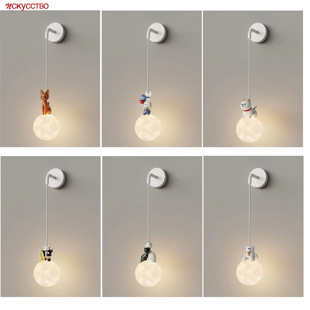 Creative Kids Animals Moon Ball Cat Bear Rabbit Led Wall Lamp Bedroom Bedside Decoration Living Room Corridor Sconce Night Light
Creative Kids Animals Moon Ball Cat Bear Rabbit Led Wall Lamp Bedroom Bedside Decoration Living Room Corridor Sconce Night Light
