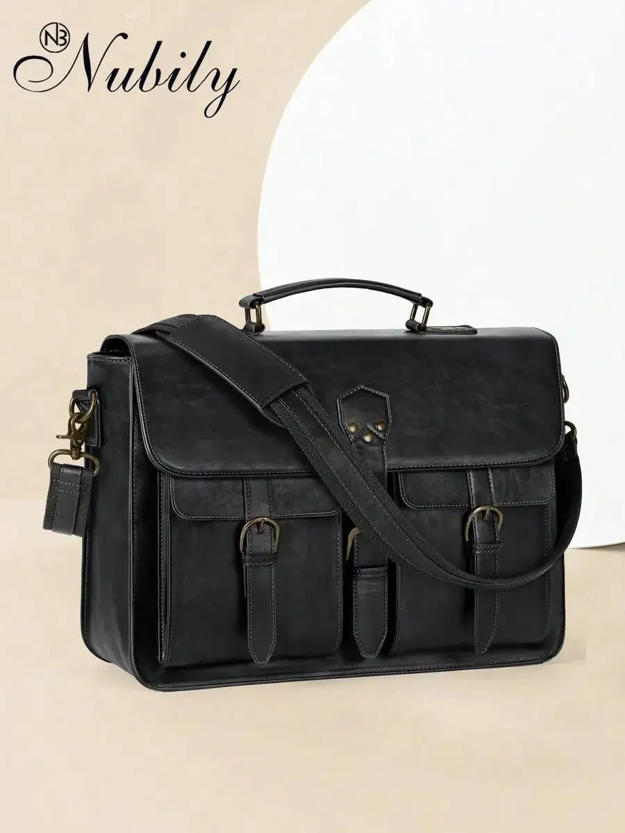 Retro Rugged 15.6'' Laptop Messenger Bag – Waterproof Vintage Leather Briefcase, Men's Large Computer Shoulder Satchel for Work/Travel/School – Ultimate Everyday Companion
Retro Rugged 15.6'' Laptop Messenger Bag – Waterproof Vintage Leather Briefcase, Men's Large Computer Shoulder Satchel for Work/Travel/School – Ultimate Everyday Companion
