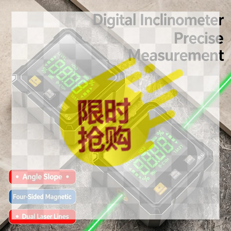 【BA】Digital Inclinometer With Green Laser High Accuracy For Woodworking Construction Home Measurement
【BA】Digital Inclinometer With Green Laser High Accuracy For Woodworking Construction Home Measurement