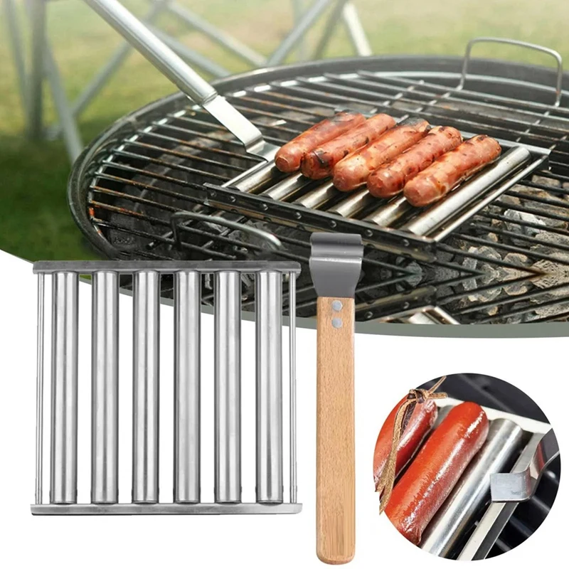 Hot Dog Roller Sausage Roller Rack Stainless Steel Barbecue Hot Dog Rack Sausage Grill Rack Barbecue Hot Dog
Hot Dog Roller Sausage Roller Rack Stainless Steel Barbecue Hot Dog Rack Sausage Grill Rack Barbecue Hot Dog