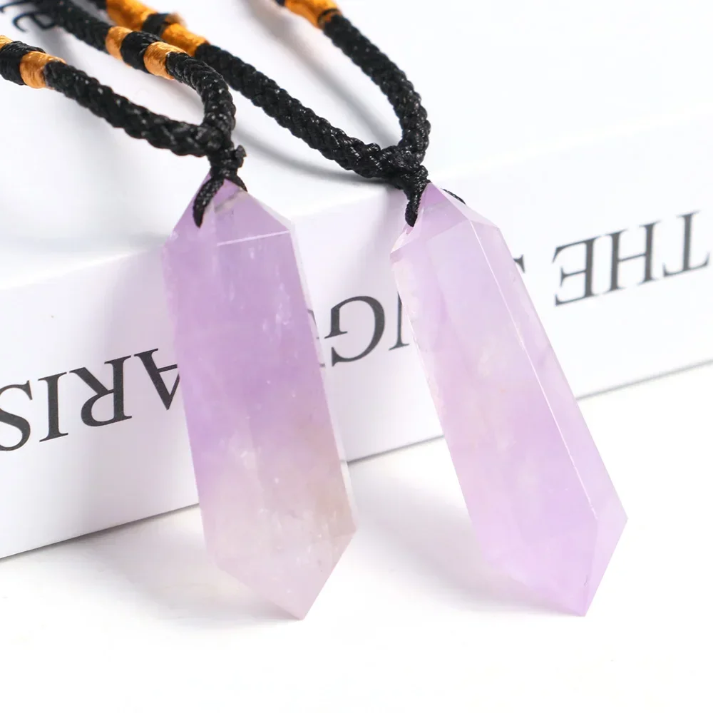 Amethyst Necklace for Women Men Double Pointed Hexagonal Reiki Crystal Pendants Healing Purple Energy Natural Gemstones Specimen
Amethyst Necklace for Women Men Double Pointed Hexagonal Reiki Crystal Pendants Healing Purple Energy Natural Gemstones Specimen