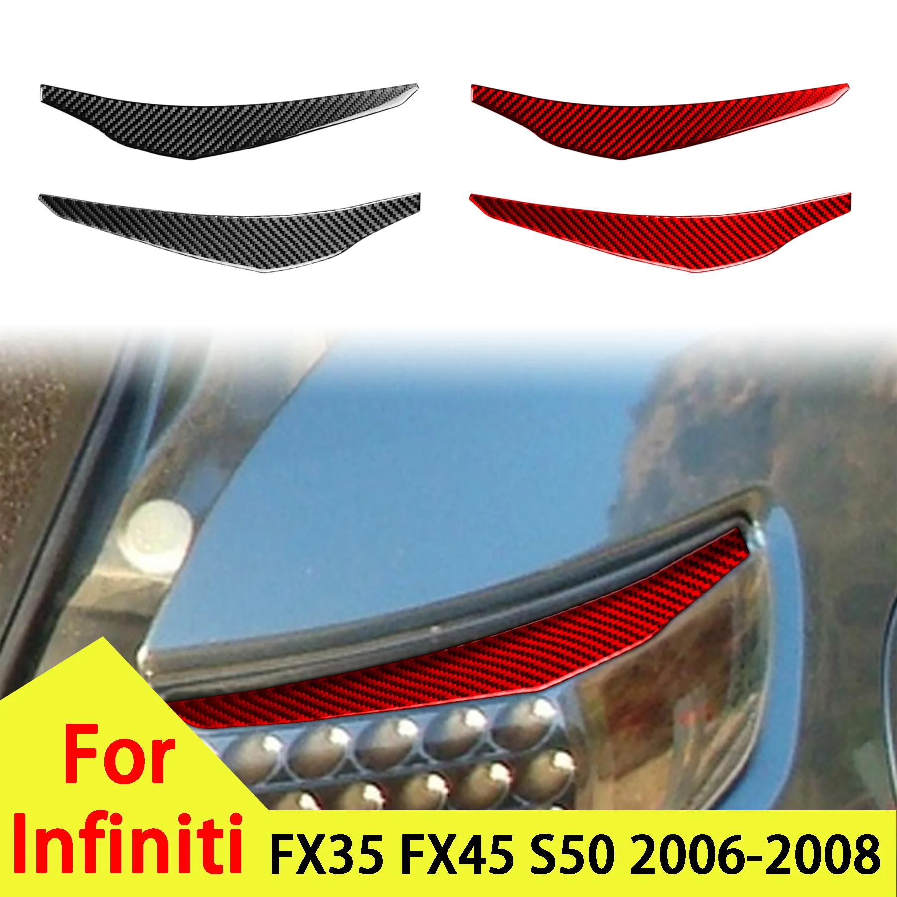 Soft Carbon Fiber Car Taillight Eyebrow Cover Panel Decorative For Infiniti FX35 FX45 S50 2006-2008 Interior Accessory Stickers
Soft Carbon Fiber Car Taillight Eyebrow Cover Panel Decorative For Infiniti FX35 FX45 S50 2006-2008 Interior Accessory Stickers