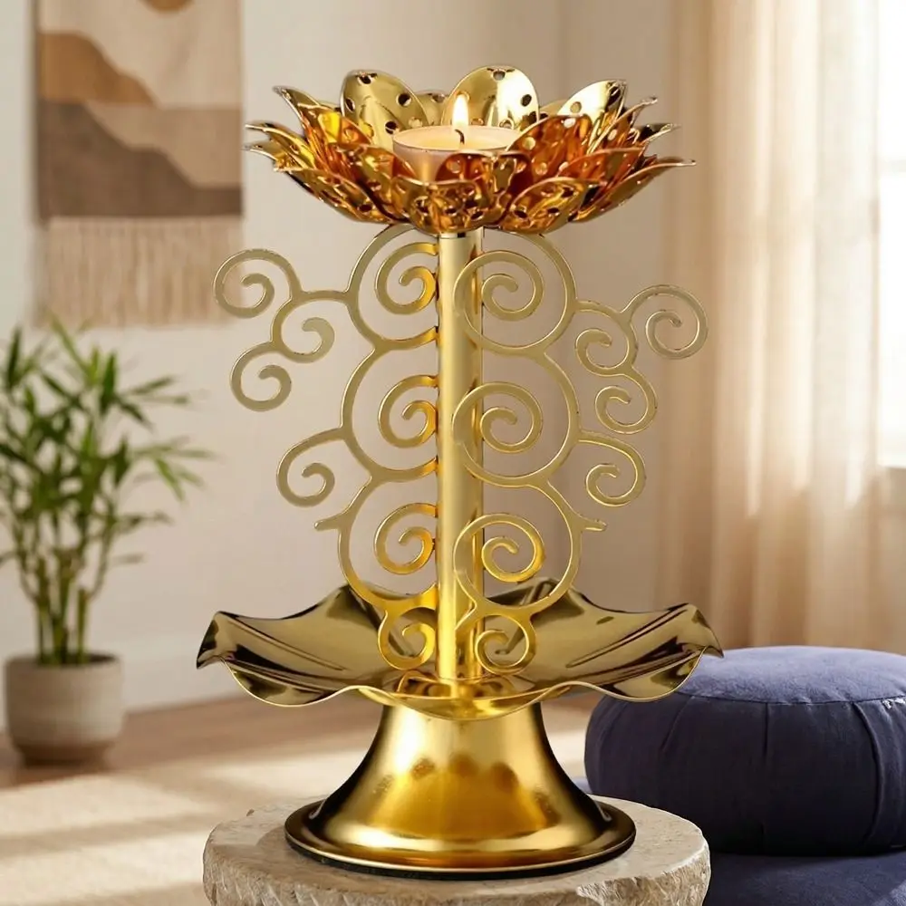 Flower Stand Retro Lotus Candlestick Alloy Tealight Holder Butter Lamp Holder Exquisite Metal Lotus Lamp Meditation
Flower Stand Retro Lotus Candlestick Alloy Tealight Holder Butter Lamp Holder Exquisite Metal Lotus Lamp Meditation