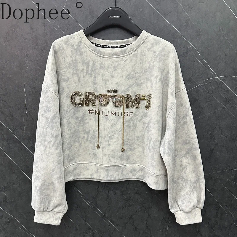 2025 New Spring Autumn Women Short Hoodie Top Fashion Diamonds Glasses Loose Sweatshirt High Quality All-match Casual Pullovers
2025 New Spring Autumn Women Short Hoodie Top Fashion Diamonds Glasses Loose Sweatshirt High Quality All-match Casual Pullovers