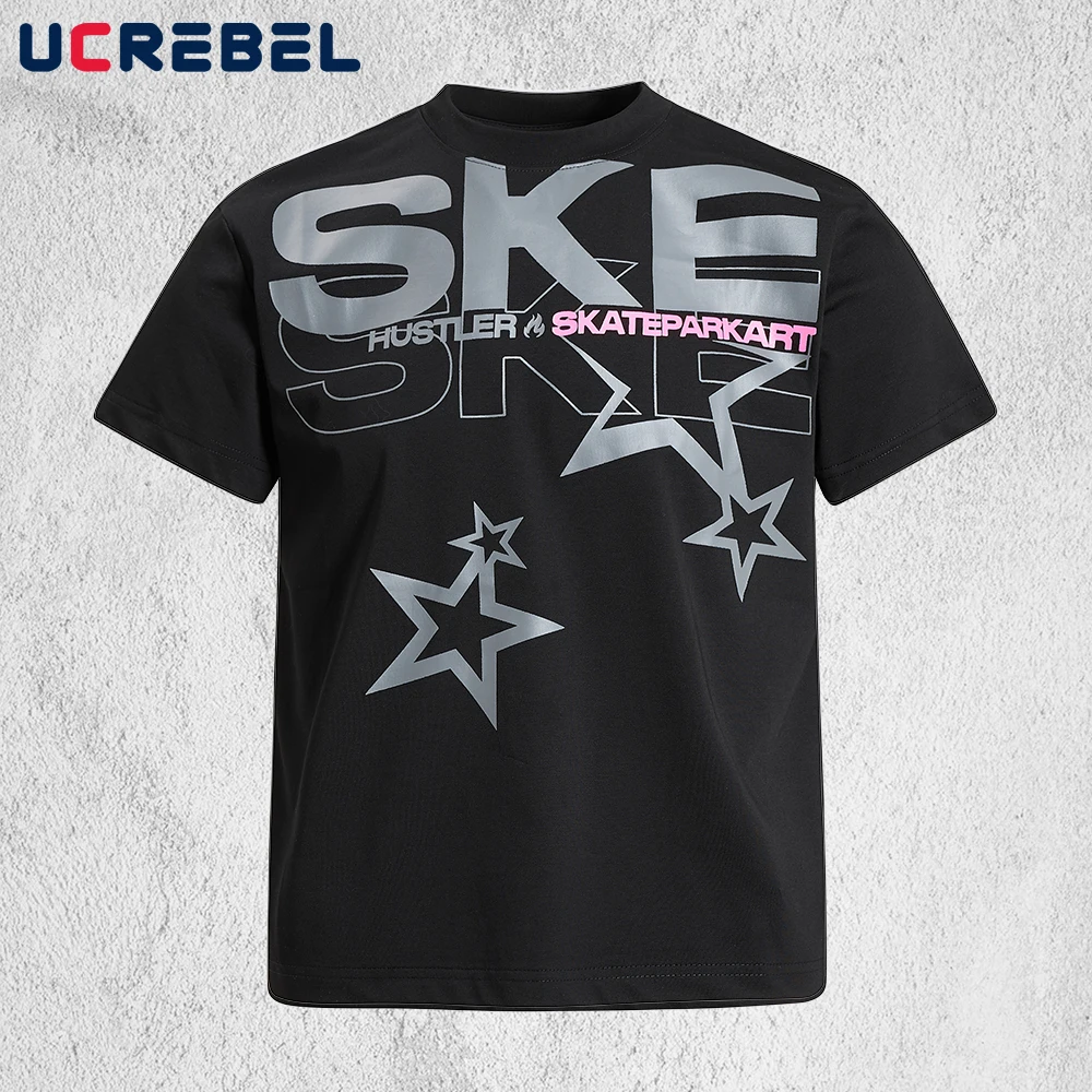 Letter Star Print Mens Summer Retro Y2k Streetwear Crew Neck Cotton Tshirt Man Tee
Letter Star Print Mens Summer Retro Y2k Streetwear Crew Neck Cotton Tshirt Man Tee
