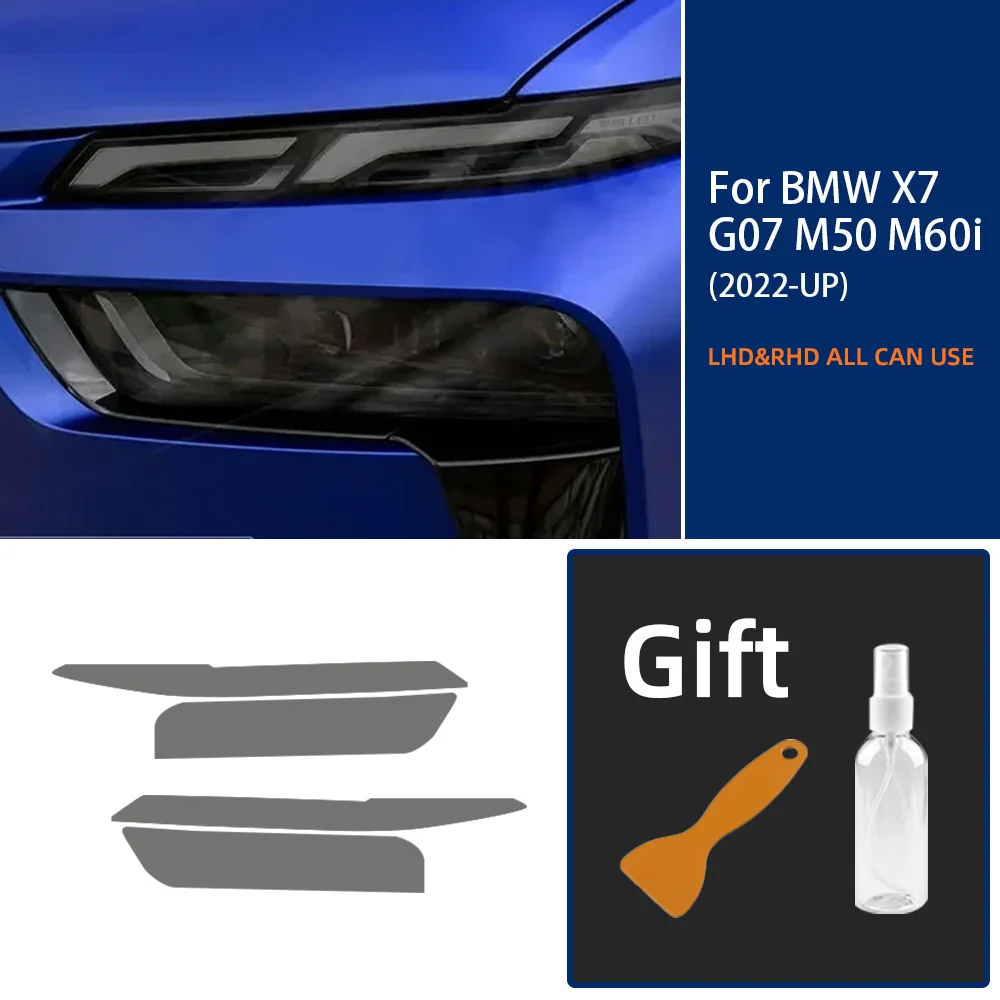 4 шт. защитная пленка для автомобильных фар для BMW X7 2022 Facelift 2023 2024 2025 G07 M50 M60i прозрачная дымчатая черная наклейка из ТПУ
4 шт. защитная пленка для автомобильных фар для BMW X7 2022 Facelift 2023 2024 2025 G07 M50 M60i прозрачная дымчатая черная наклейка из ТПУ