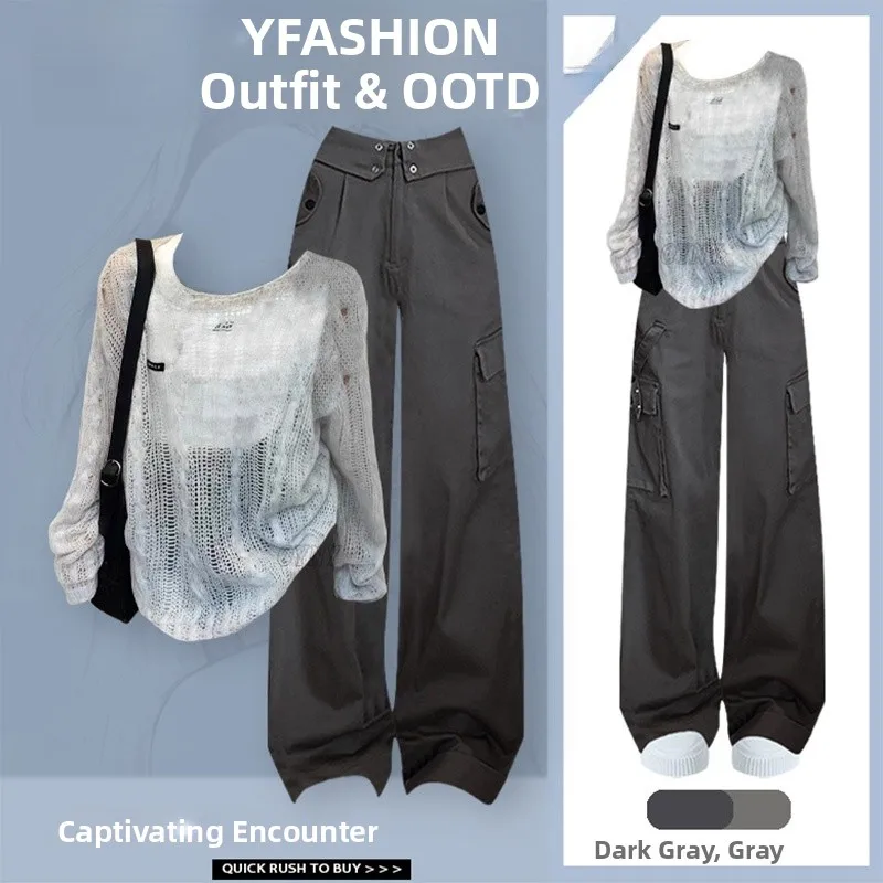 Новое осеннее поступление, женский модный комплект, длинный све, круглый топ, рабочая одежда с высокой талией, брюки Ele, стильный ансамбль
Новое осеннее поступление, женский модный комплект, длинный све, круглый топ, рабочая одежда с высокой талией, брюки Ele, стильный ансамбль