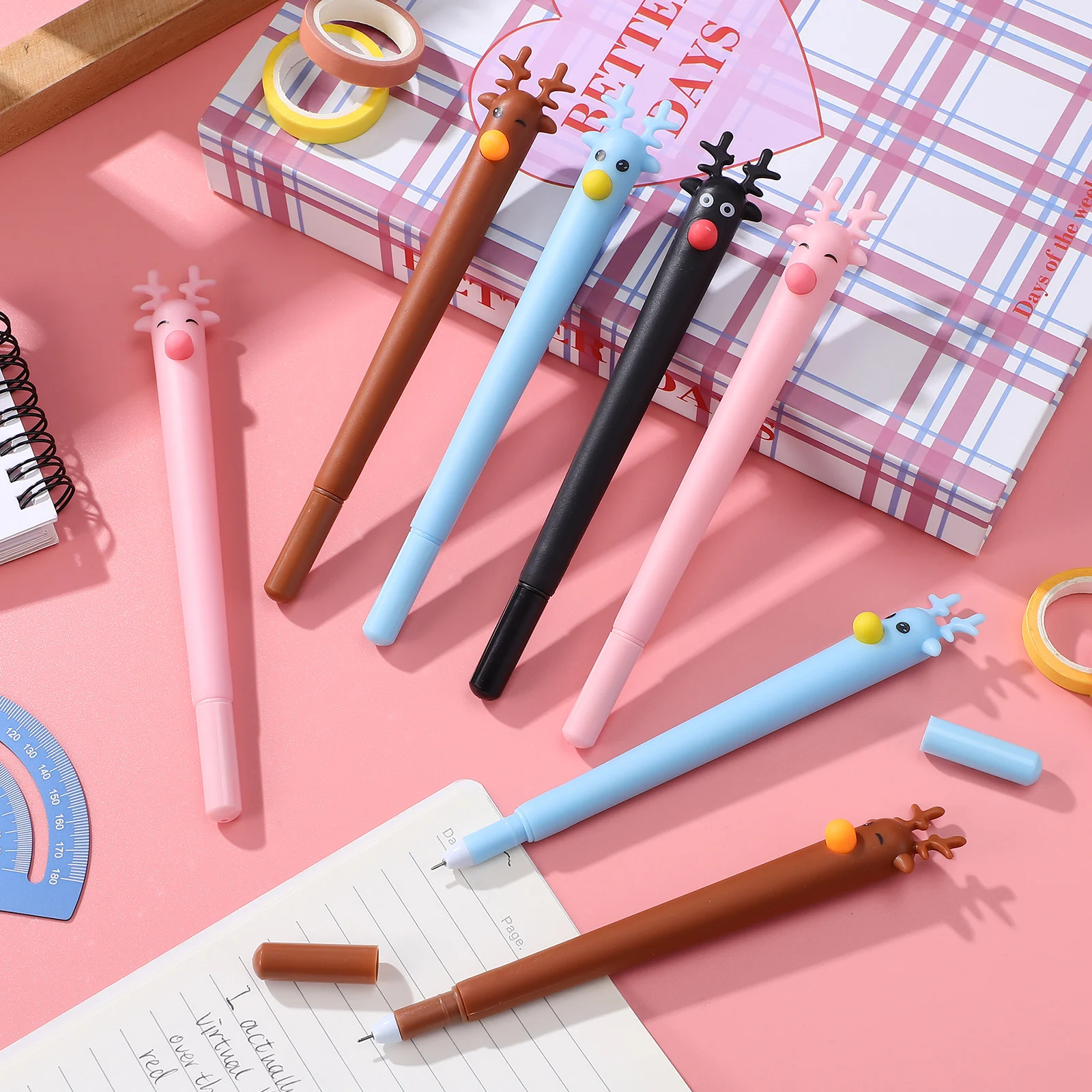 24 Pcs Cartoon Elk Water Pen Decor Cute Pens for Girls Christmas Blue Office Decorations
24 Pcs Cartoon Elk Water Pen Decor Cute Pens for Girls Christmas Blue Office Decorations