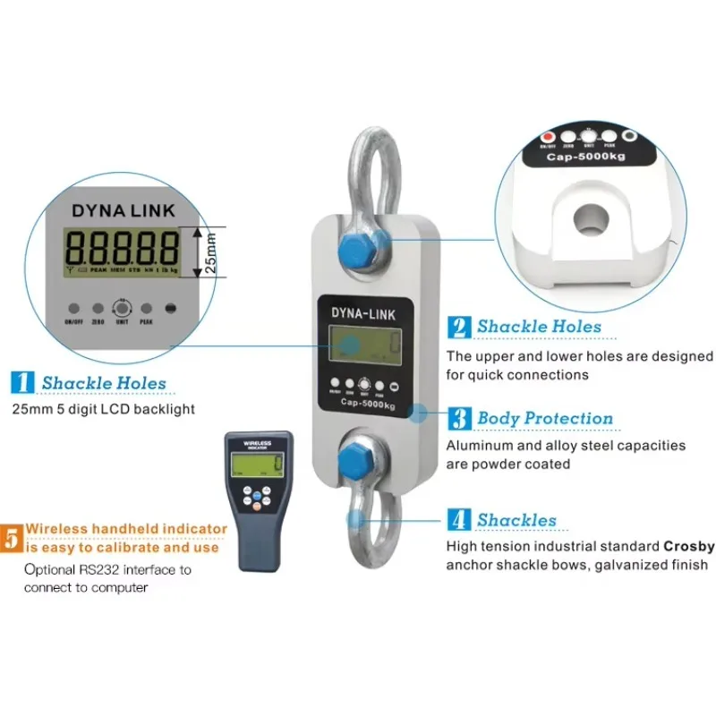 GWD200 Crane Measurement Load Cell Sensors Digital Dynamometer 3 Tons Dynamometer Tension Meter
GWD200 Crane Measurement Load Cell Sensors Digital Dynamometer 3 Tons Dynamometer Tension Meter