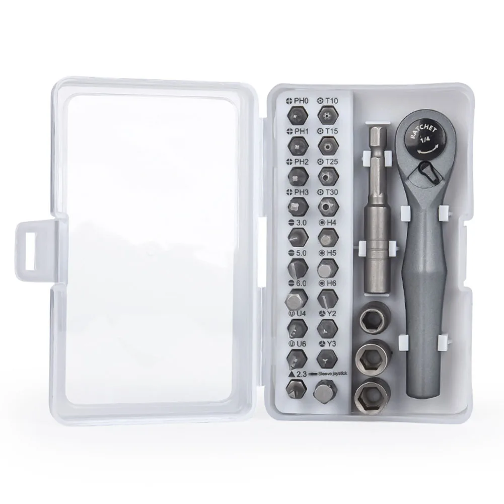 25 в 1 Набор отверток магнитные биты трещотка гаечный ключ Набор отверток DIY инструмент 
25 в 1 Набор отверток магнитные биты трещотка гаечный ключ Набор отверток DIY инструмент