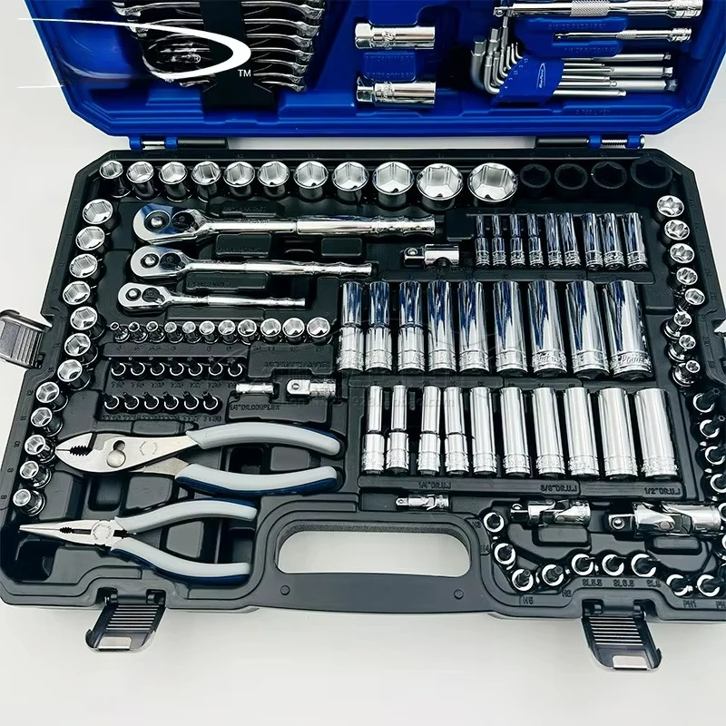 Blue Point Tools 151-Piece Auto Repair Tool Box Set Ratchet Wrench Screwdriver Pliers Vehicle Repair Combination Tool Kit
Blue Point Tools 151-Piece Auto Repair Tool Box Set Ratchet Wrench Screwdriver Pliers Vehicle Repair Combination Tool Kit