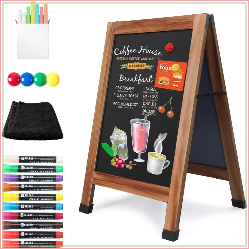 A-Frame Chalkboard 30x20 Magnetic Double-Sided Standing Sign for Menus, Business, Wedding - Rustic Brown
A-Frame Chalkboard 30x20 Magnetic Double-Sided Standing Sign for Menus, Business, Wedding - Rustic Brown