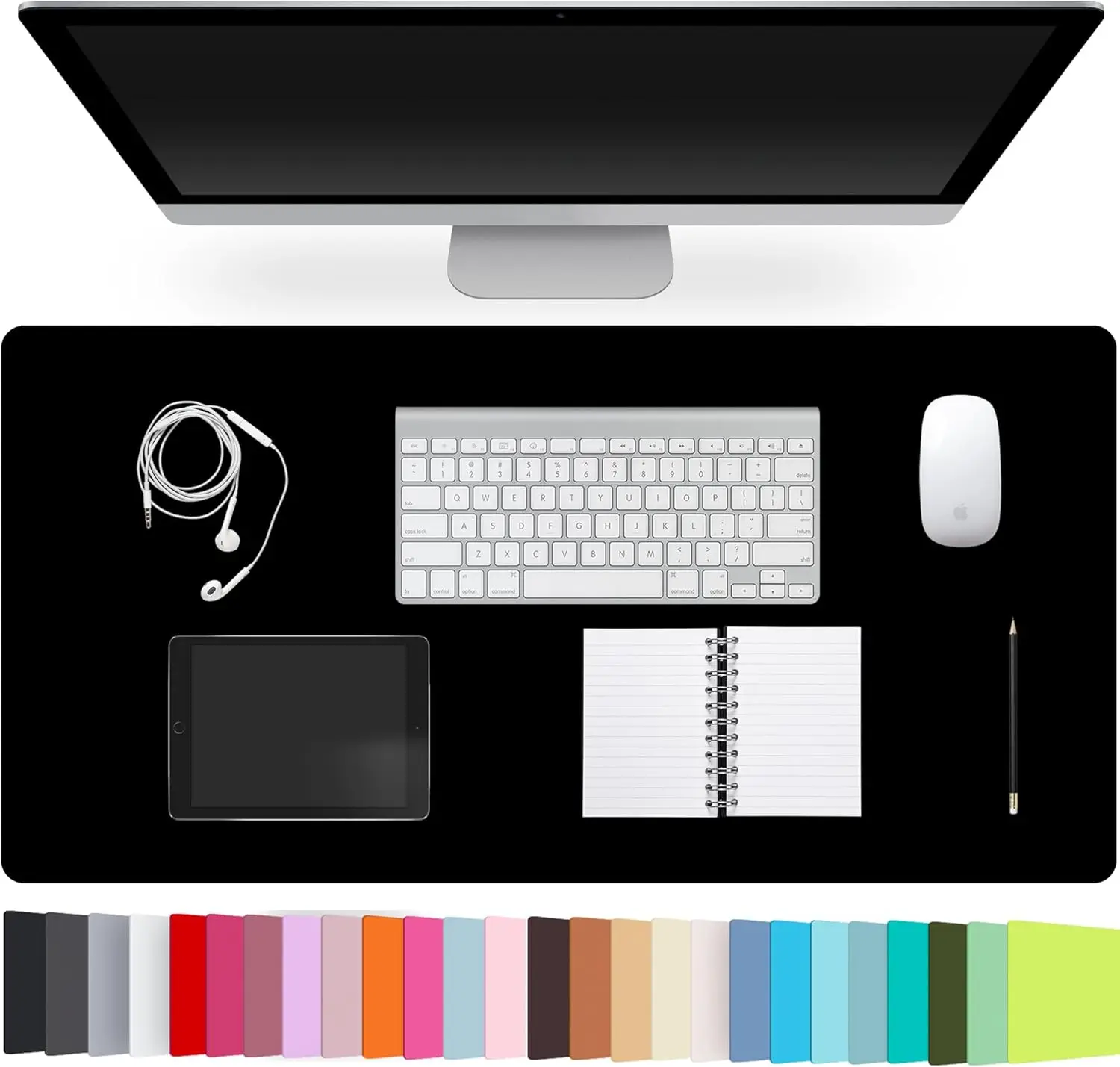 Large Leather Desk Pad, Non-Slip PU Mouse Mat, Waterproof & Easy Clean for Office Home Decor, 23.6"x13.7" Black
Large Leather Desk Pad, Non-Slip PU Mouse Mat, Waterproof & Easy Clean for Office Home Decor, 23.6"x13.7" Black