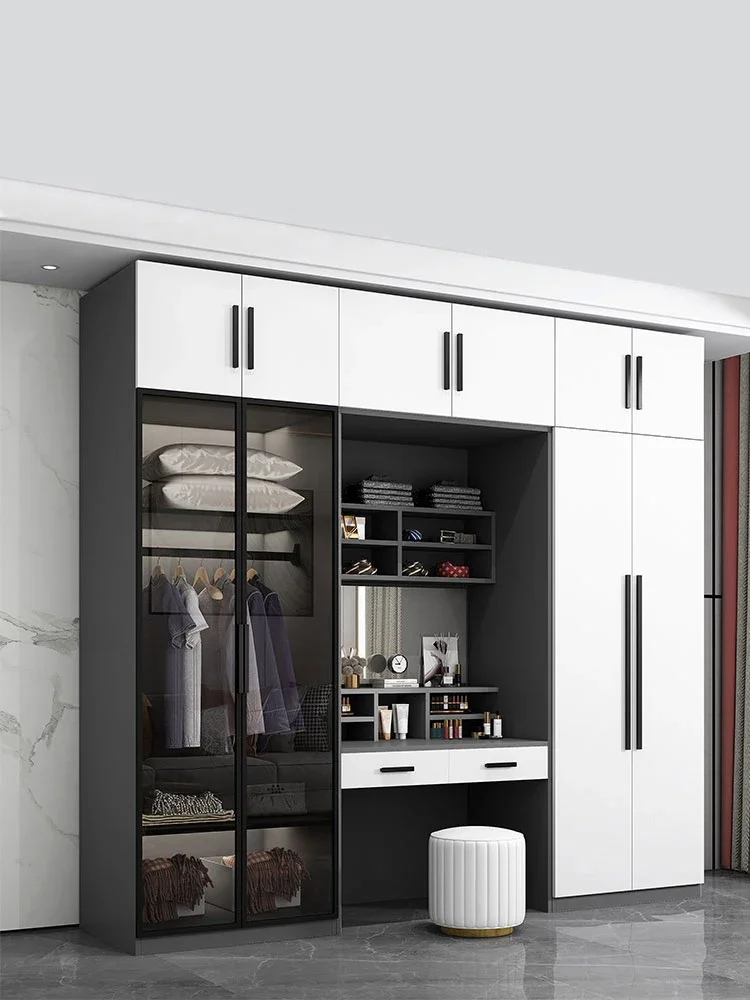 Household bedroom with dresser integrated cabinet
Household bedroom with dresser integrated cabinet