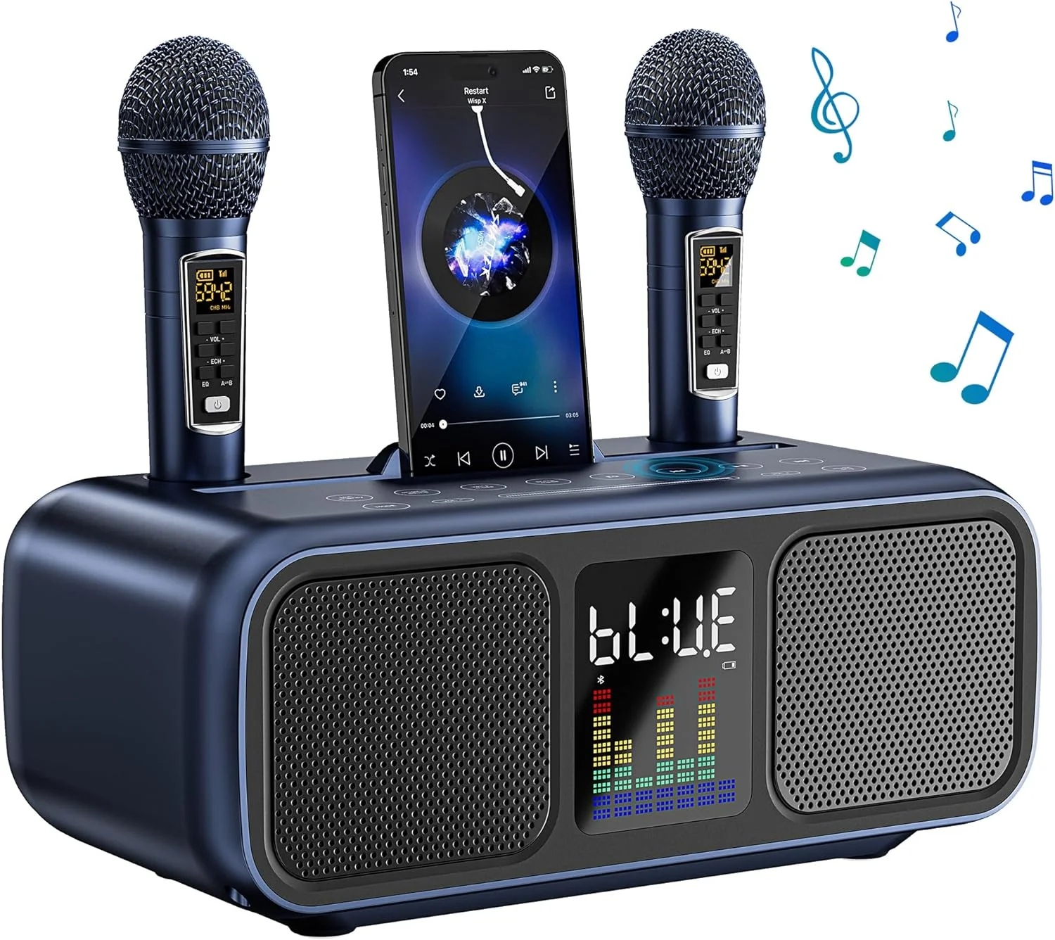 Karaoke Player 2 in 1 Bluetooth Speaker With Wireless Microphone Home Party Speaker Phone Stand Singing Speaker
Karaoke Player 2 in 1 Bluetooth Speaker With Wireless Microphone Home Party Speaker Phone Stand Singing Speaker