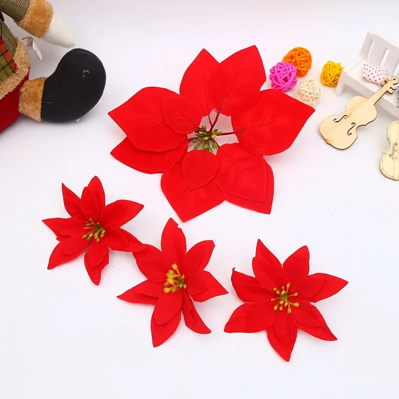 Christmas Flowers Poinsettia Plants Red Flower Bouquets Decorative Velvet Christmas Accessories
Christmas Flowers Poinsettia Plants Red Flower Bouquets Decorative Velvet Christmas Accessories