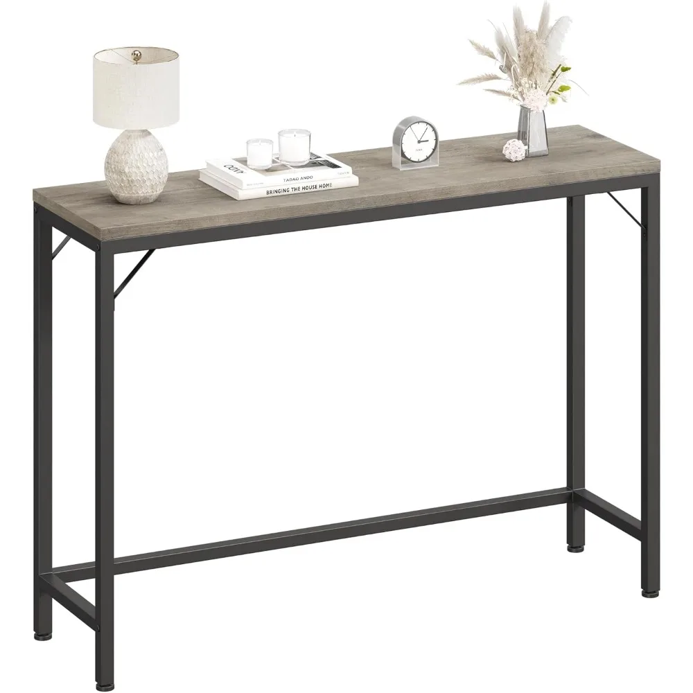 Grey Console Table, Narrow Sofa Table, 39.4" Behind Couch Table for Living Room,Industrial Hallway Table for Entryway
Grey Console Table, Narrow Sofa Table, 39.4" Behind Couch Table for Living Room,Industrial Hallway Table for Entryway