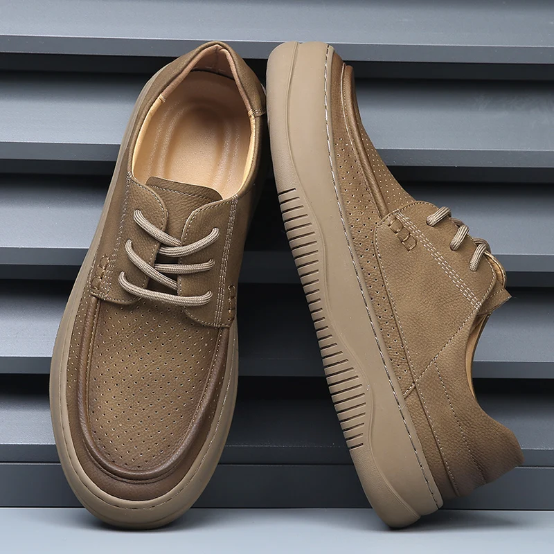 Men Hollowed Out Derby Shoes Made of Genuine Leather Breathable Comfortable Retro Versatile Classic Men Business Leather Shoes
Men Hollowed Out Derby Shoes Made of Genuine Leather Breathable Comfortable Retro Versatile Classic Men Business Leather Shoes