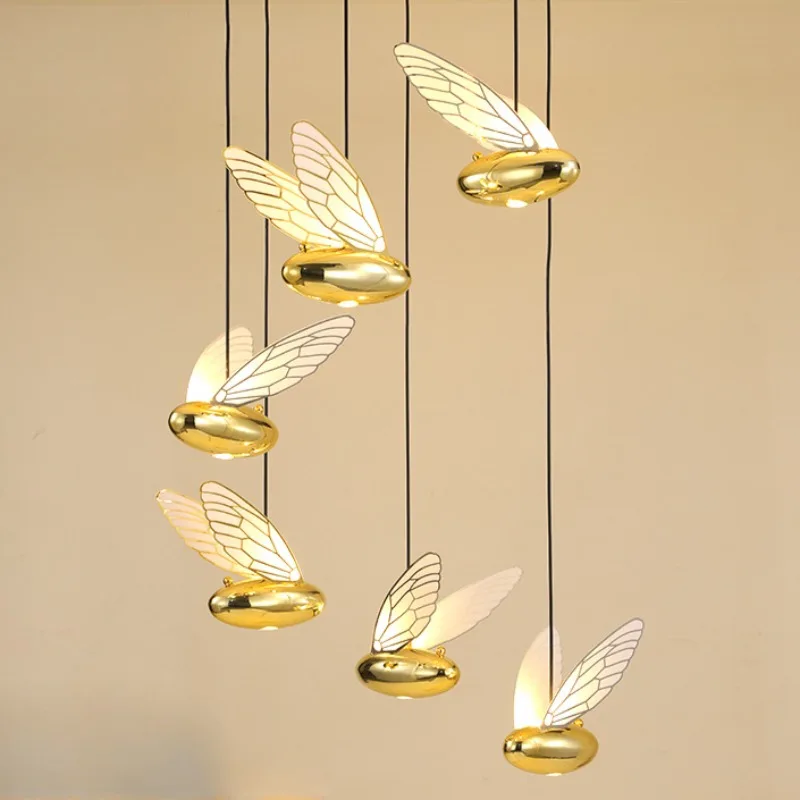 Bee pendant lamp, living room, high-end feel, creative model room, lamp, dining room, staircase
Bee pendant lamp, living room, high-end feel, creative model room, lamp, dining room, staircase