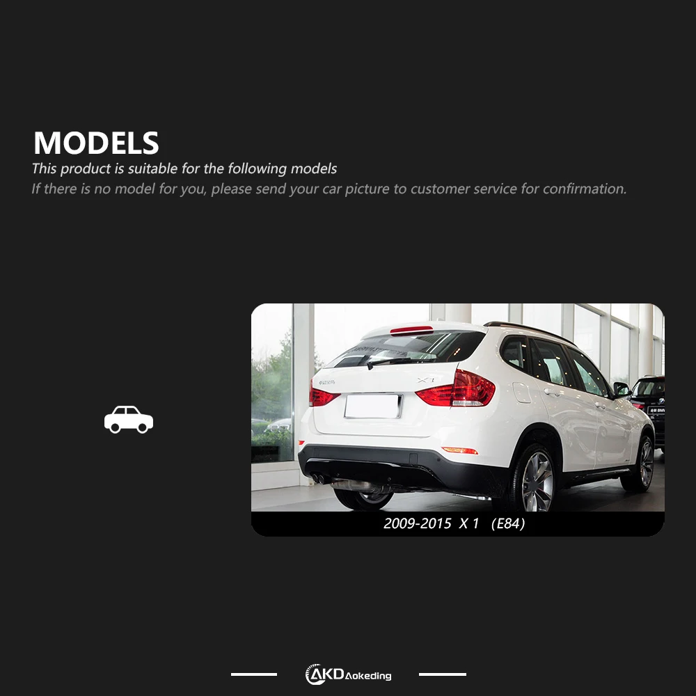 AKD 2 PCS For 2009-2015 BMW X1 E84 LED Auto Rearlight Assembly Upgrade R-Line Style Design Tool Accessories