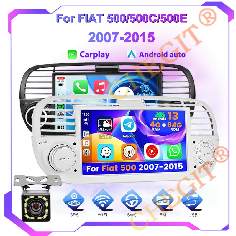 Android 13 Wireless CarPlay for Apple 2Din Auto Radio 64G WIFI for FIAT 500 Abarth 2007-2015 Multimedia Screen Stereo GPS BT
Android 13 Wireless CarPlay for Apple 2Din Auto Radio 64G WIFI for FIAT 500 Abarth 2007-2015 Multimedia Screen Stereo GPS BT