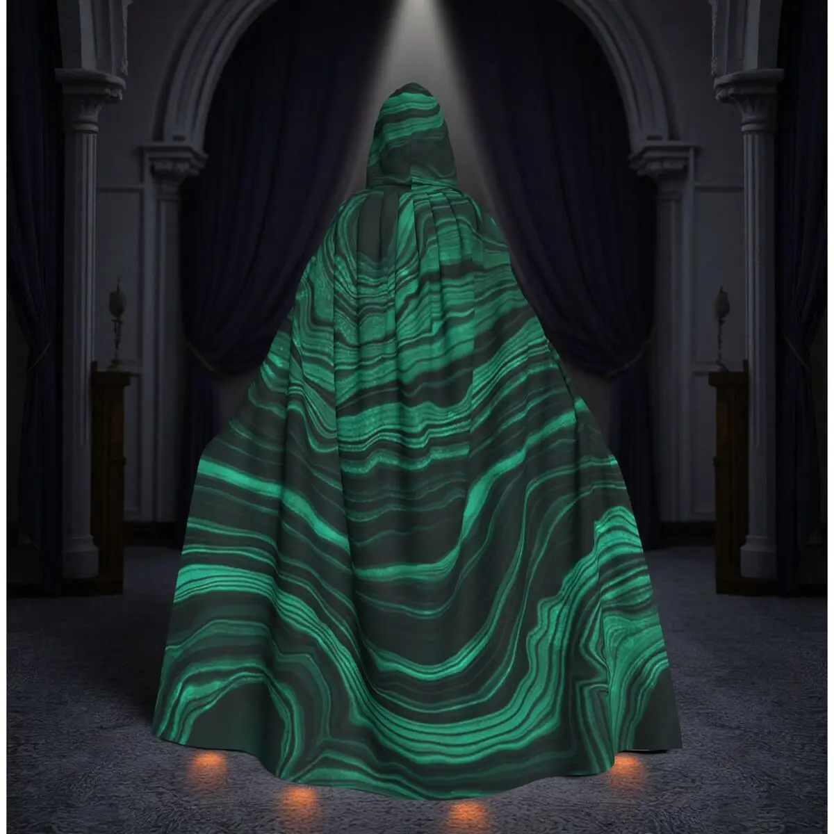 Faux Malachite Green Marble With Light Veins Long Hooded Cloak Witch Medieval Costume Cosplay Cape HalloweenVampire Adult Unisex
Faux Malachite Green Marble With Light Veins Long Hooded Cloak Witch Medieval Costume Cosplay Cape HalloweenVampire Adult Unisex