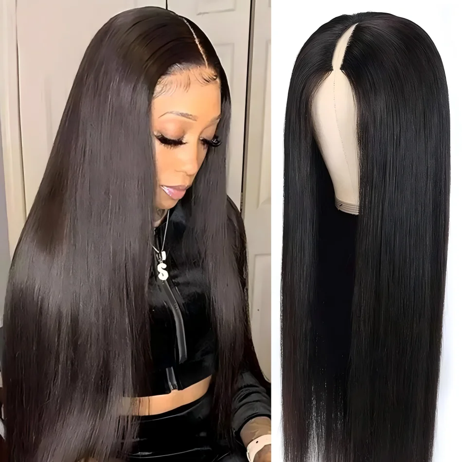 V Part Wigs Human Hair Straight Brazilian Human Hair Wigs for Black Women Upgrade U Part Wigs No Sew in NO Glue 220% Density
V Part Wigs Human Hair Straight Brazilian Human Hair Wigs for Black Women Upgrade U Part Wigs No Sew in NO Glue 220% Density