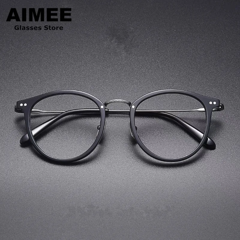 Japanese Handmade Retro Round Optical Glasses Frame Men Acetate Prescription Eyeglasses Women Titanium Myopia Spectacles Frames
Japanese Handmade Retro Round Optical Glasses Frame Men Acetate Prescription Eyeglasses Women Titanium Myopia Spectacles Frames