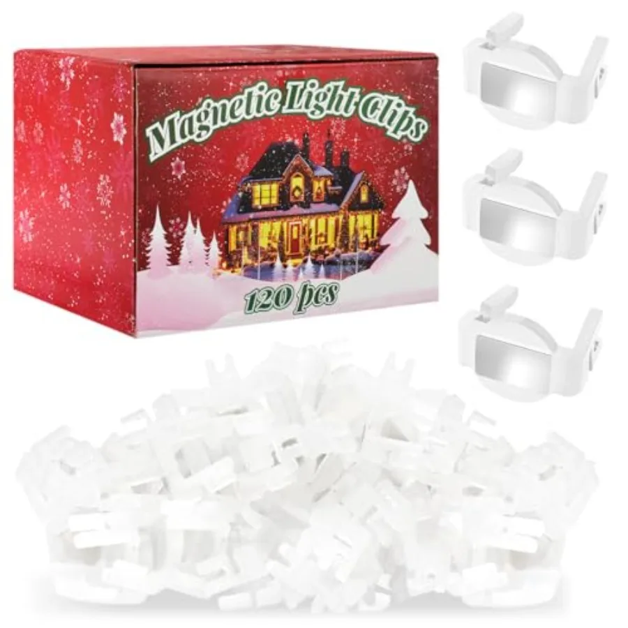 120 Pcs Extra Strong Magnetic Christmas Light Clips for C9 Socket Square Outdoor Magnetic Light Clips Holiday Lighting Sockets
120 Pcs Extra Strong Magnetic Christmas Light Clips for C9 Socket Square Outdoor Magnetic Light Clips Holiday Lighting Sockets