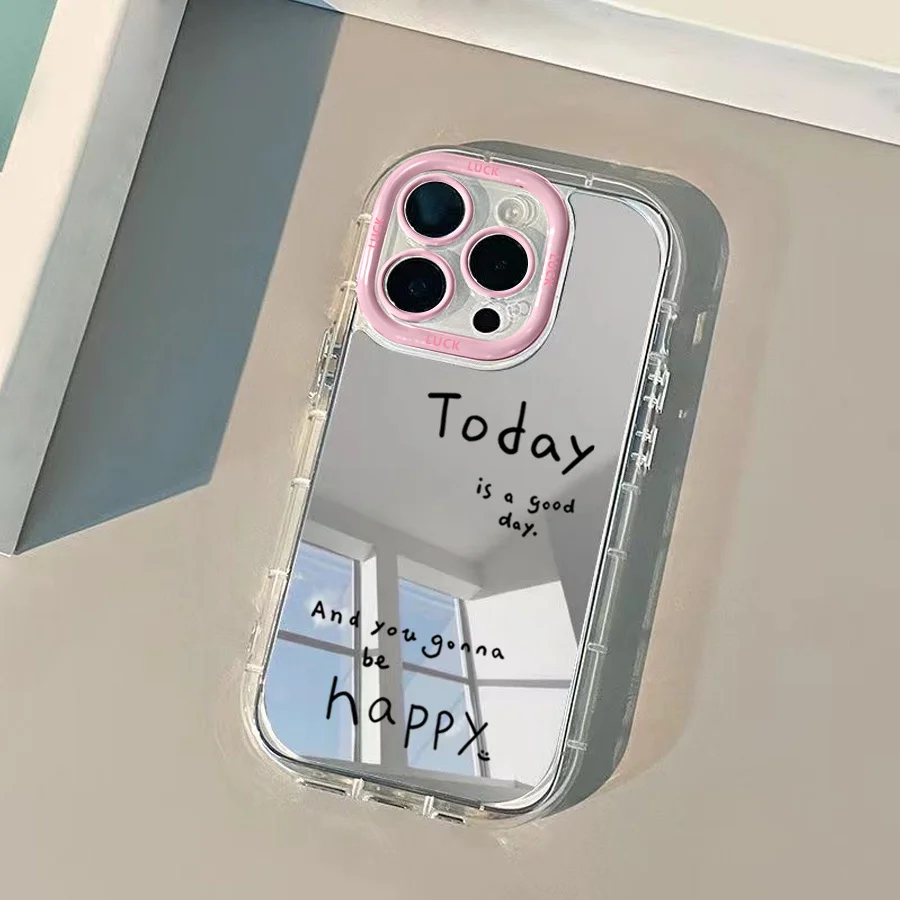 Today is a good day happy mirror anti drop phone case suitable for iPhone 17 16 15 14 13 12 11Pro/Max/Plus shockproof back cover
Today is a good day happy mirror anti drop phone case suitable for iPhone 17 16 15 14 13 12 11Pro/Max/Plus shockproof back cover
