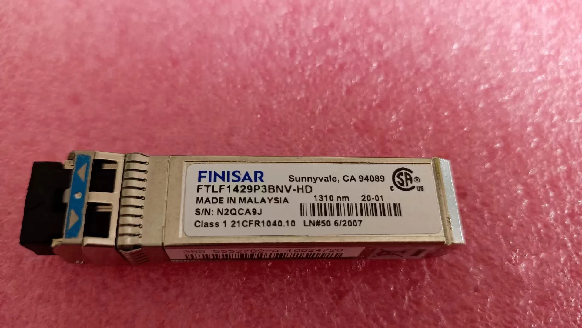 FTLF1429P3BNV-HD Finisar 16G Fiber Module Sfp 5552782-A Hitachi Storage HDS/16gb 1310nm 10km Single Mode Optical Fiber
FTLF1429P3BNV-HD Finisar 16G Fiber Module Sfp 5552782-A Hitachi Storage HDS/16gb 1310nm 10km Single Mode Optical Fiber