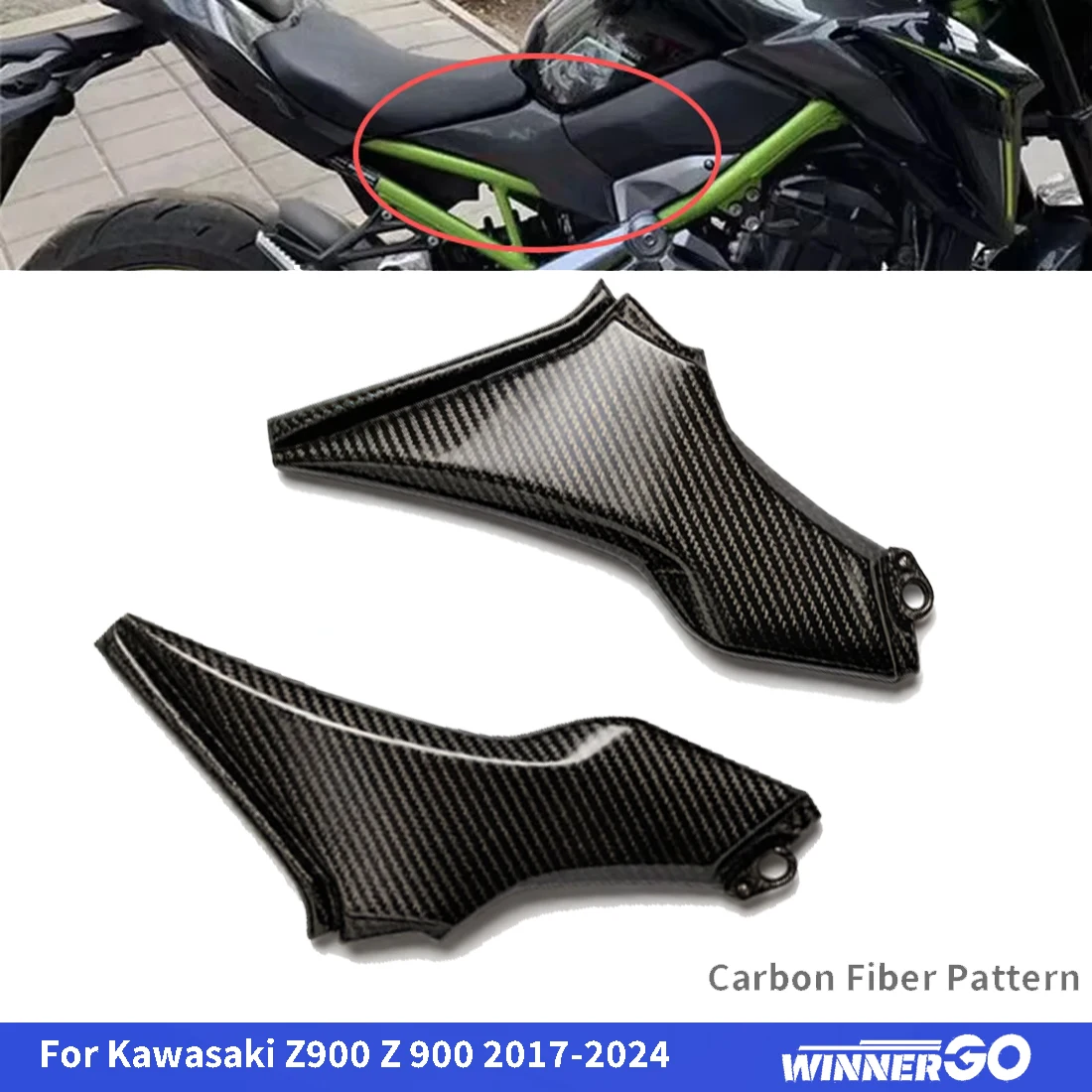 Motorcycle Seat Side Frame Cover Fairing Bench Cover For Kawasaki Z900 2017-2024 z 900 Carbon Fiber Pattern
Motorcycle Seat Side Frame Cover Fairing Bench Cover For Kawasaki Z900 2017-2024 z 900 Carbon Fiber Pattern