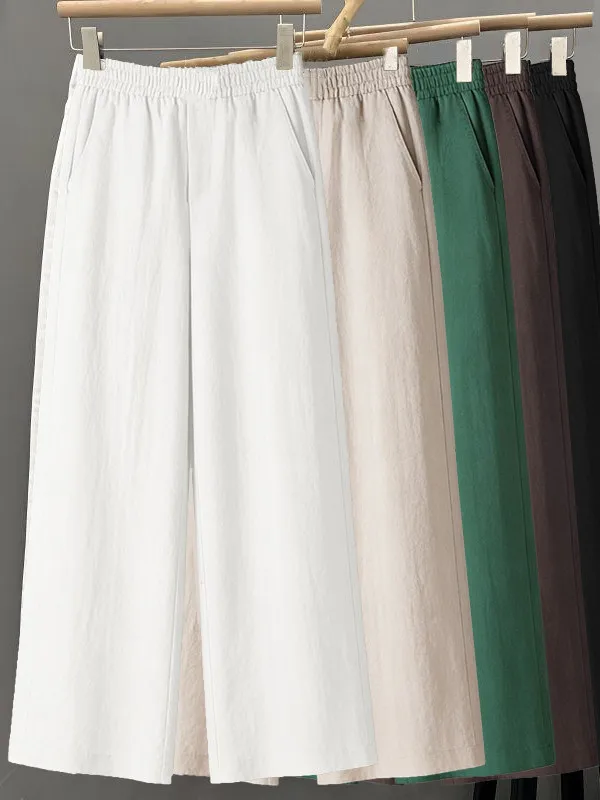 White Cotton-Like Loose Wide Leg Casual Pants Women's High Waist Breathable Spring Summer New Style Slimming Small Size
White Cotton-Like Loose Wide Leg Casual Pants Women's High Waist Breathable Spring Summer New Style Slimming Small Size