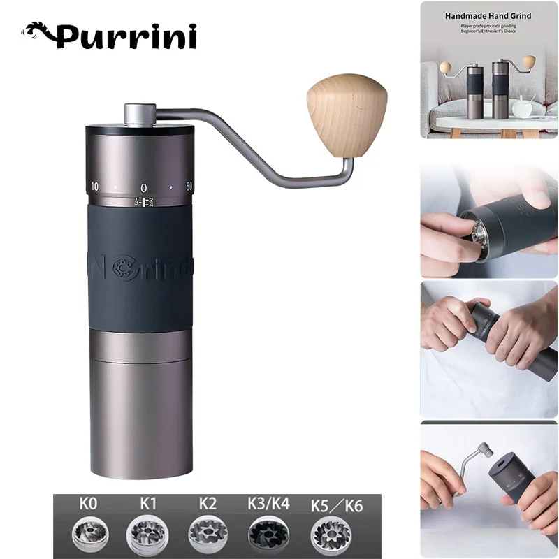 Gun Grey Manual Coffee Grinder K0/K1/K6 High Precision Aluminum Alloy Bean Grinder Portable Removable Adjustable Thickness Tools
Gun Grey Manual Coffee Grinder K0/K1/K6 High Precision Aluminum Alloy Bean Grinder Portable Removable Adjustable Thickness Tools