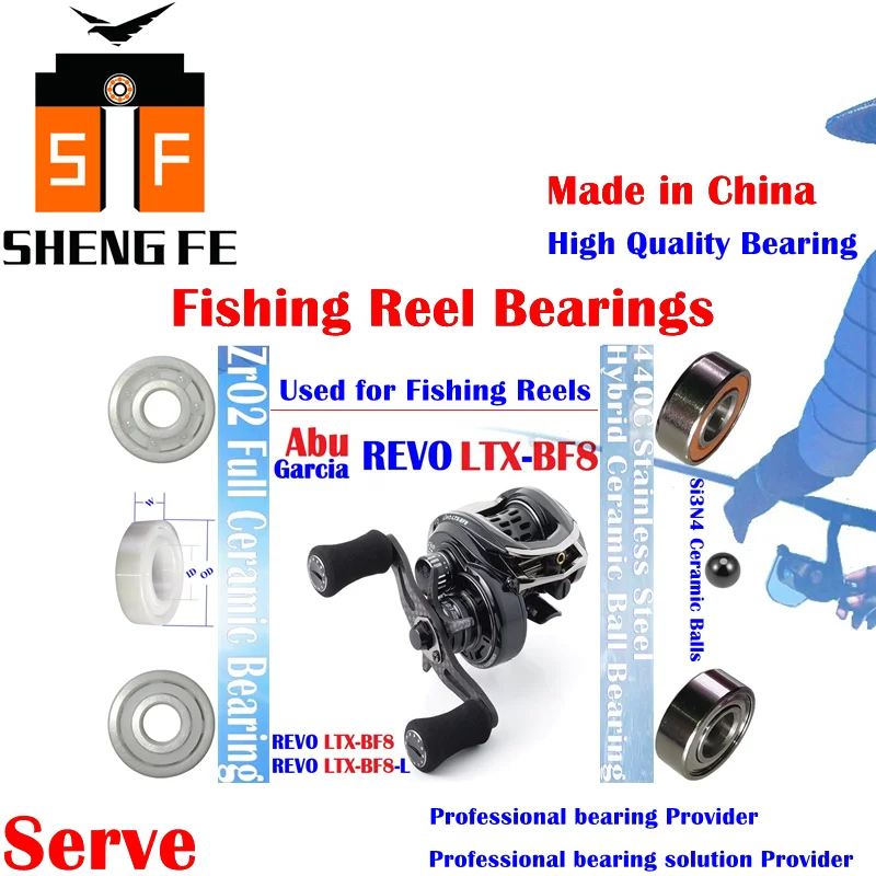 Ceramic Bearings For 2016 ABU Garcia REVO LTX BF8/BF8-L Series Baitcasting Fishing Reels |Ball Bearings
Ceramic Bearings For 2016 ABU Garcia REVO LTX BF8/BF8-L Series Baitcasting Fishing Reels |Ball Bearings