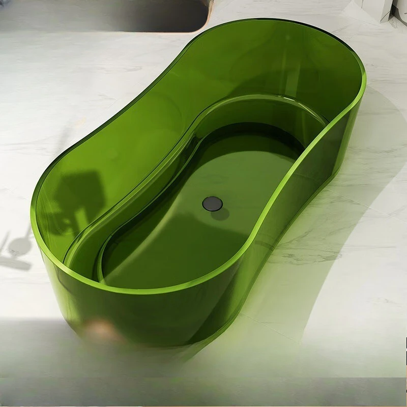 Transparent resin bathtub, home independent hotel bed and breakfast colored crystal, oval Internet celebrity bathtub
Transparent resin bathtub, home independent hotel bed and breakfast colored crystal, oval Internet celebrity bathtub