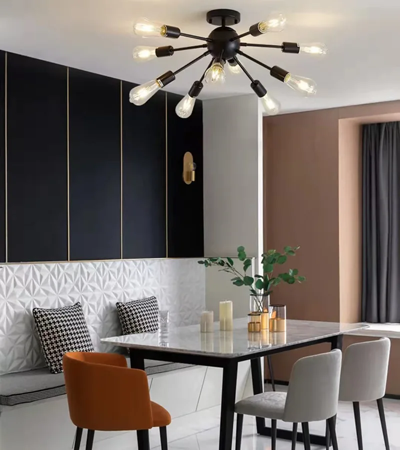 110V-240V Ceiling/Pendant Light Retro Iron Chandelier Satellite Black Gold Dining Room Kitchen Indoor Lighting Hanging Lamp
110V-240V Ceiling/Pendant Light Retro Iron Chandelier Satellite Black Gold Dining Room Kitchen Indoor Lighting Hanging Lamp