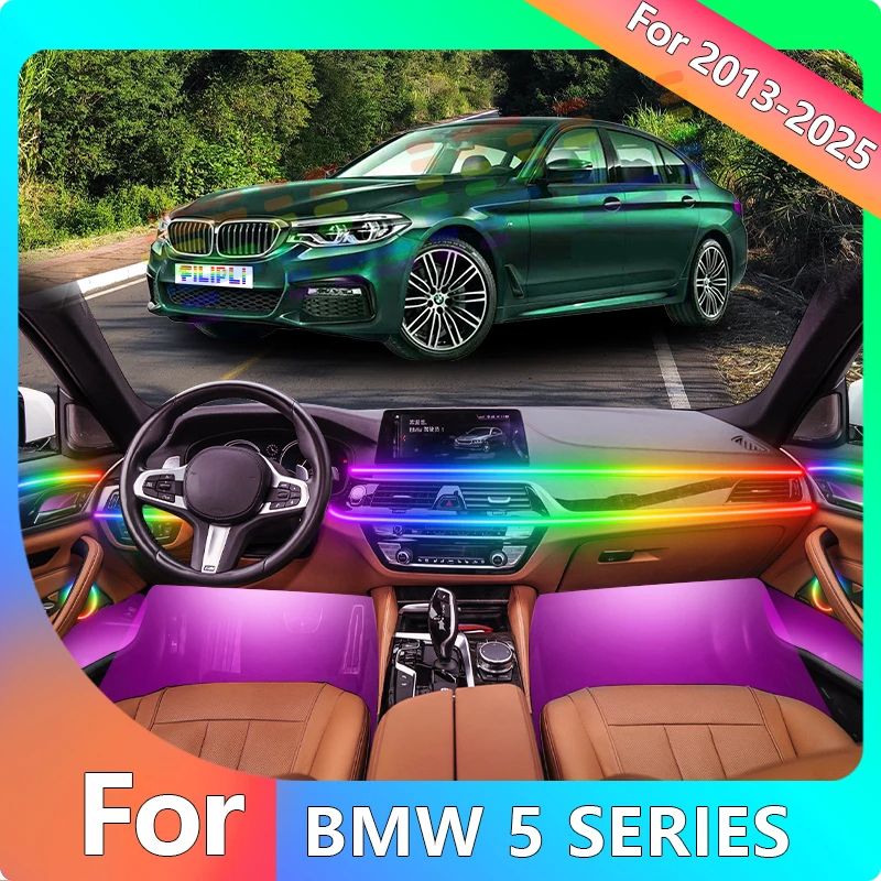 FILIPLI For BMW 5 SERIES For 2021 Neon Style Car Interior Lights Vibrant 64 RGB Color Atmosphere Ambient Lamp With APP Control
FILIPLI For BMW 5 SERIES For 2021 Neon Style Car Interior Lights Vibrant 64 RGB Color Atmosphere Ambient Lamp With APP Control