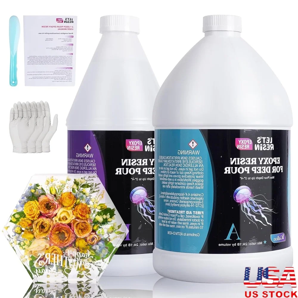 Deep Pour Epoxy Resin Crystal Clear 2-4 Inch Depth Bubble Free Low Viscosity Casting Ideal Flower Preservation Wood Art Craft
Deep Pour Epoxy Resin Crystal Clear 2-4 Inch Depth Bubble Free Low Viscosity Casting Ideal Flower Preservation Wood Art Craft