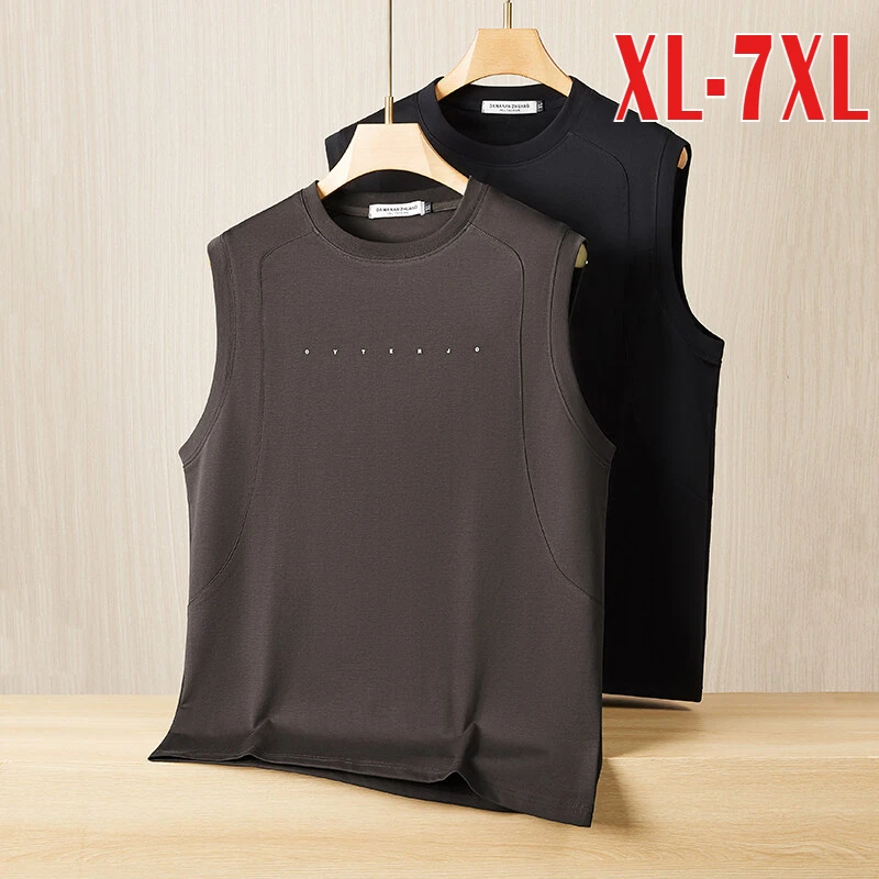 2025 Cotton Summer Men's Tank Tops Luxury Sleeveless Solid Color Round Collar Simple Casual Male Tees Plus Size 5XL 6XL 7XL
2025 Cotton Summer Men's Tank Tops Luxury Sleeveless Solid Color Round Collar Simple Casual Male Tees Plus Size 5XL 6XL 7XL
