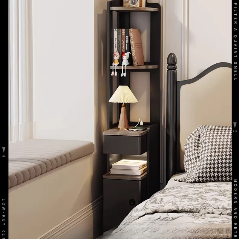 Smart bedside table bookshelf integrated bedroom bedside narrow crevice cabinet
Smart bedside table bookshelf integrated bedroom bedside narrow crevice cabinet