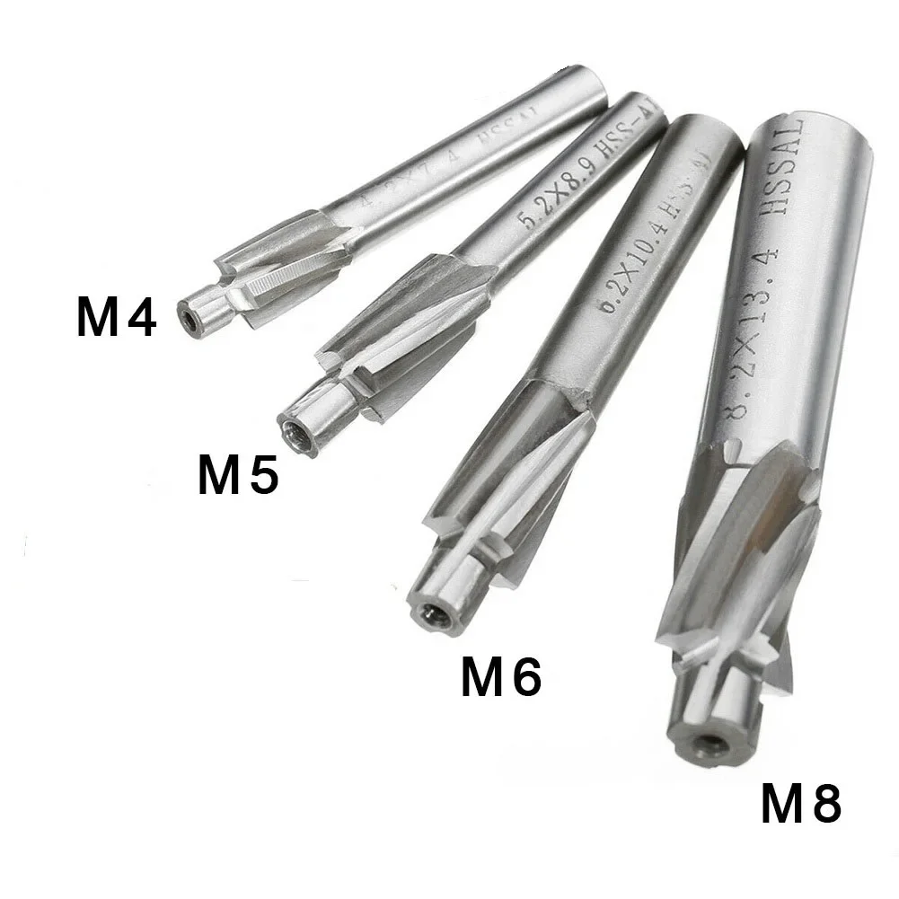 4pcs M8/6/5/4 Counterbore End Mill For Pilot Slotting Tool Countersink Milling Cutter Workshop Equipment Power Tools Drill Bits
4pcs M8/6/5/4 Counterbore End Mill For Pilot Slotting Tool Countersink Milling Cutter Workshop Equipment Power Tools Drill Bits