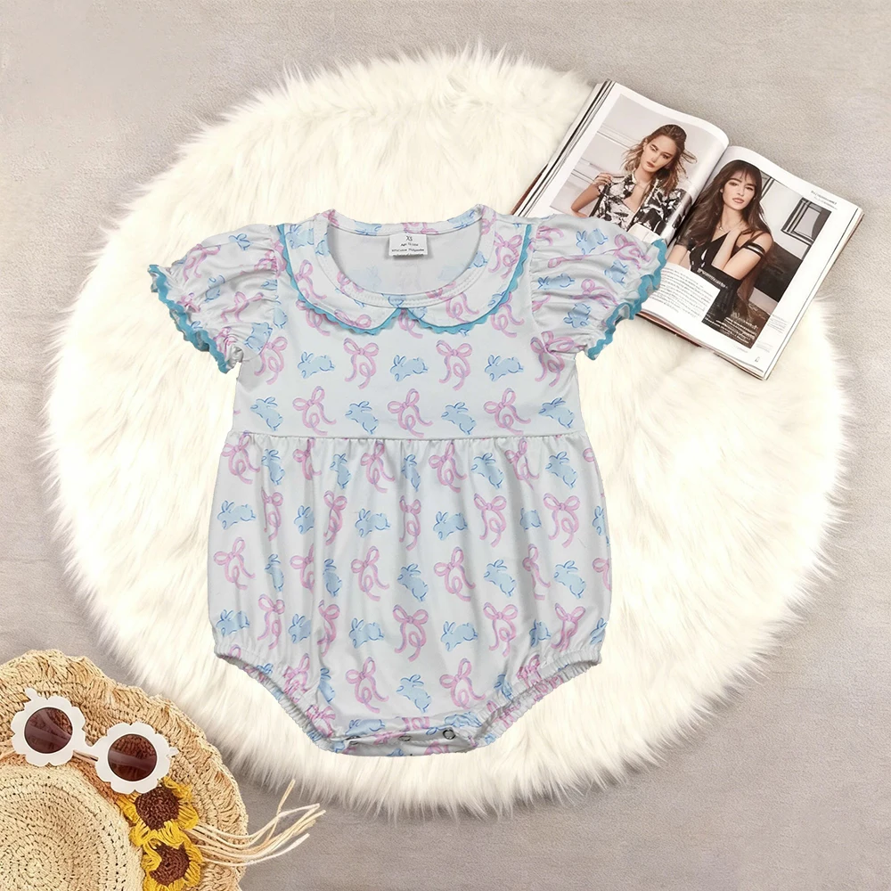 Easter Ruffle Rompers for Baby Girls NEW RTS Embroidery Rabbits with Flowers Design Cute Spring Summer Outfit
Easter Ruffle Rompers for Baby Girls NEW RTS Embroidery Rabbits with Flowers Design Cute Spring Summer Outfit