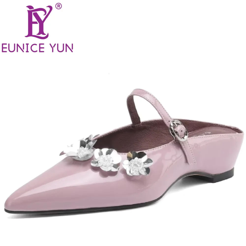 【EUNICE YUN】Summer Handmade Genuine Leather Sandals Pointed Toe Woman Shoes Sexy Low Heels Shoes Sandalias Slippers
【EUNICE YUN】Summer Handmade Genuine Leather Sandals Pointed Toe Woman Shoes Sexy Low Heels Shoes Sandalias Slippers