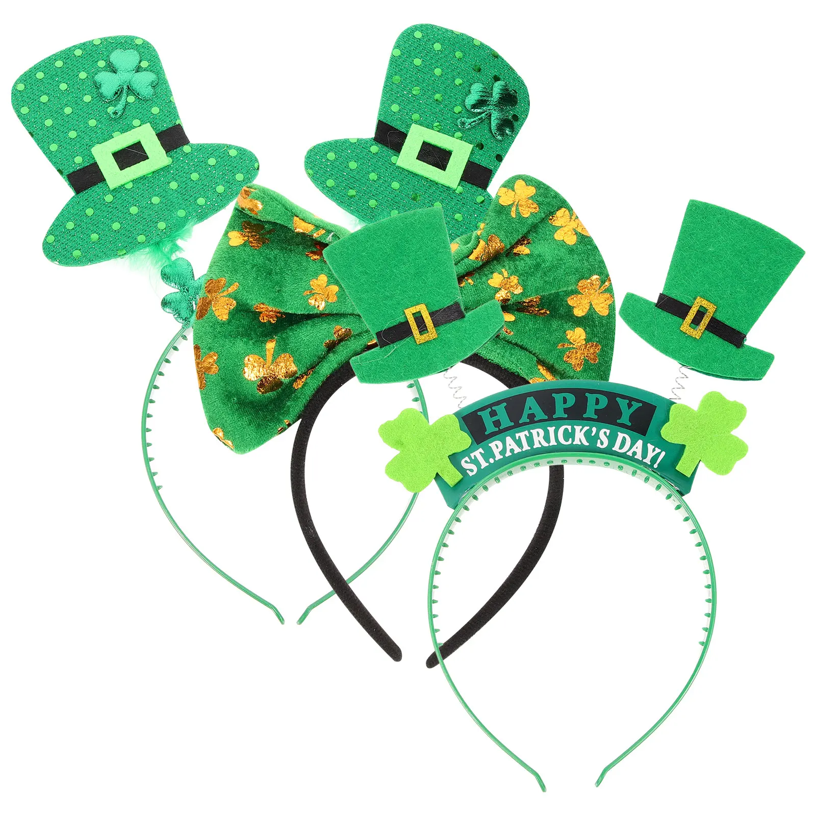 3 Pcs Patrick's Day Hats Headb s Elastic Cloth Hair Hoops Party Accessories Women Luck Charms Costume Props Safe Materials
3 Pcs Patrick's Day Hats Headb s Elastic Cloth Hair Hoops Party Accessories Women Luck Charms Costume Props Safe Materials