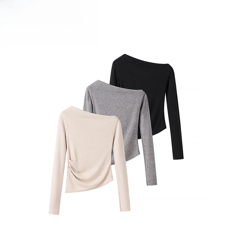 ZBZA Autumn New Women's Faion Knitted Off-oulder Top Versatile Simple Sle Street-Sle Long-Sve Polyester Fiber
ZBZA Autumn New Women's Faion Knitted Off-oulder Top Versatile Simple Sle Street-Sle Long-Sve Polyester Fiber