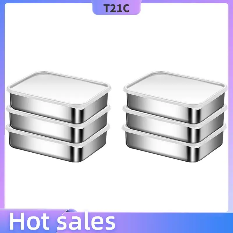 T21C 6X контейнеры из нержавеющей стали для хранения продуктов питания, контейнер для хранения продуктов Bento, герметичная силиконовая крышка, можно мыть в посудомоечной машине
T21C 6X контейнеры из нержавеющей стали для хранения продуктов питания, контейнер для хранения продуктов Bento, герметичная силиконовая крышка, можно мыть в посудомоечной машине
