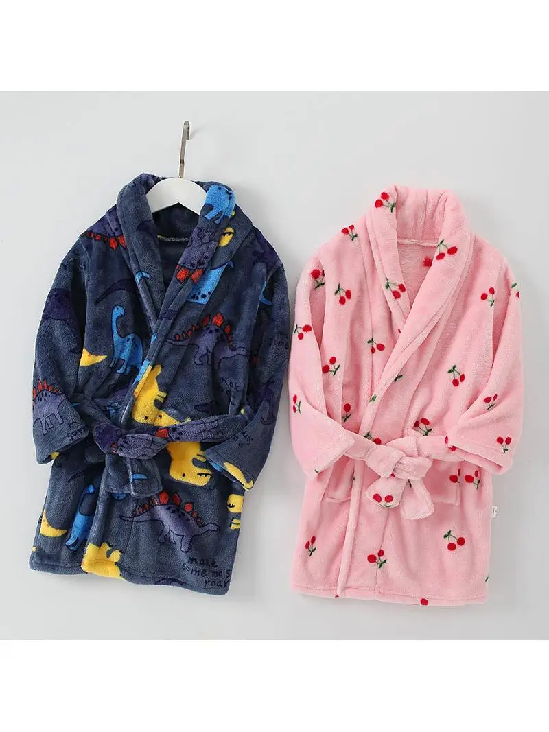 Children's Flannel Pajamas Home Clothes Boys Girls Robe Bathrobe Home Clothes Polyester Fiber Sleepwear Children's Clothing
Children's Flannel Pajamas Home Clothes Boys Girls Robe Bathrobe Home Clothes Polyester Fiber Sleepwear Children's Clothing